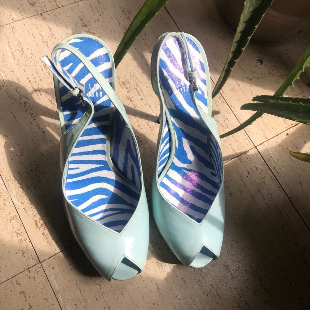 Stuart Weitzman baby blue heels